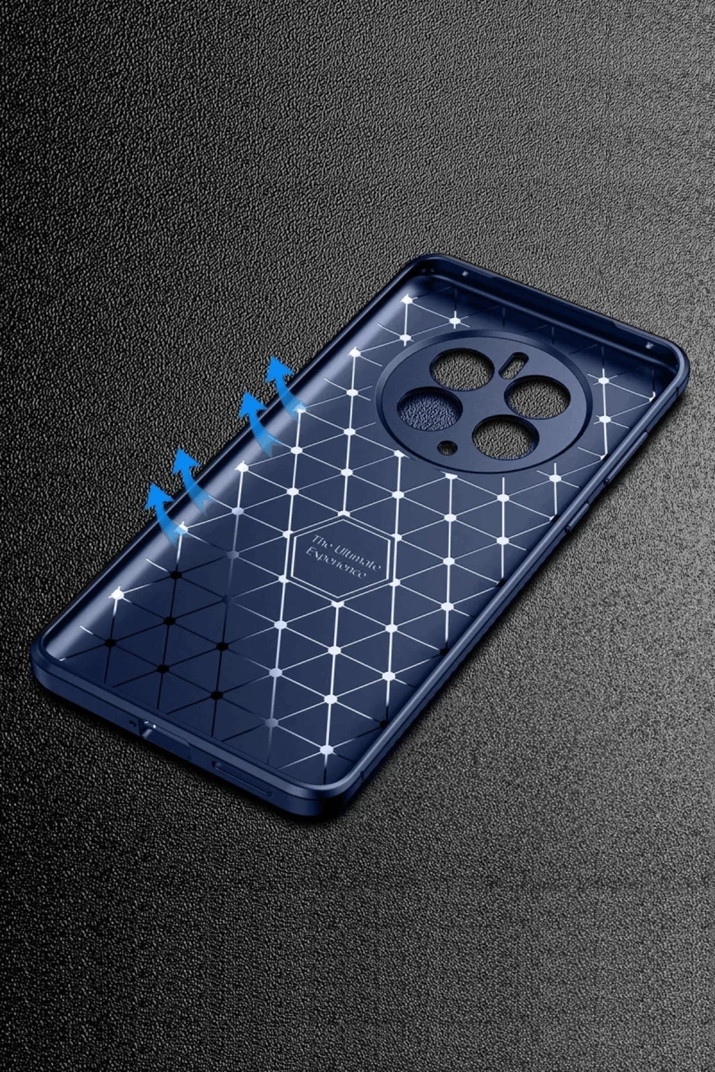 Realme 12 Pro Plus Uyumlu Kılıf Auto Focus Karbon Kapak - Lacivert