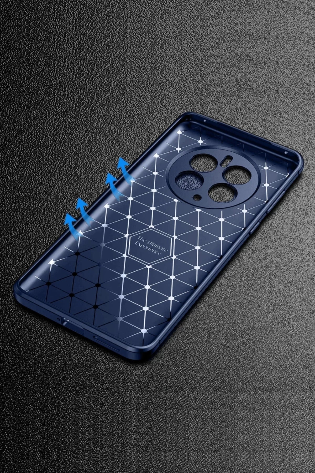 Realme 12 Pro Plus Uyumlu Kılıf Auto Focus Karbon Kapak - Lacivert