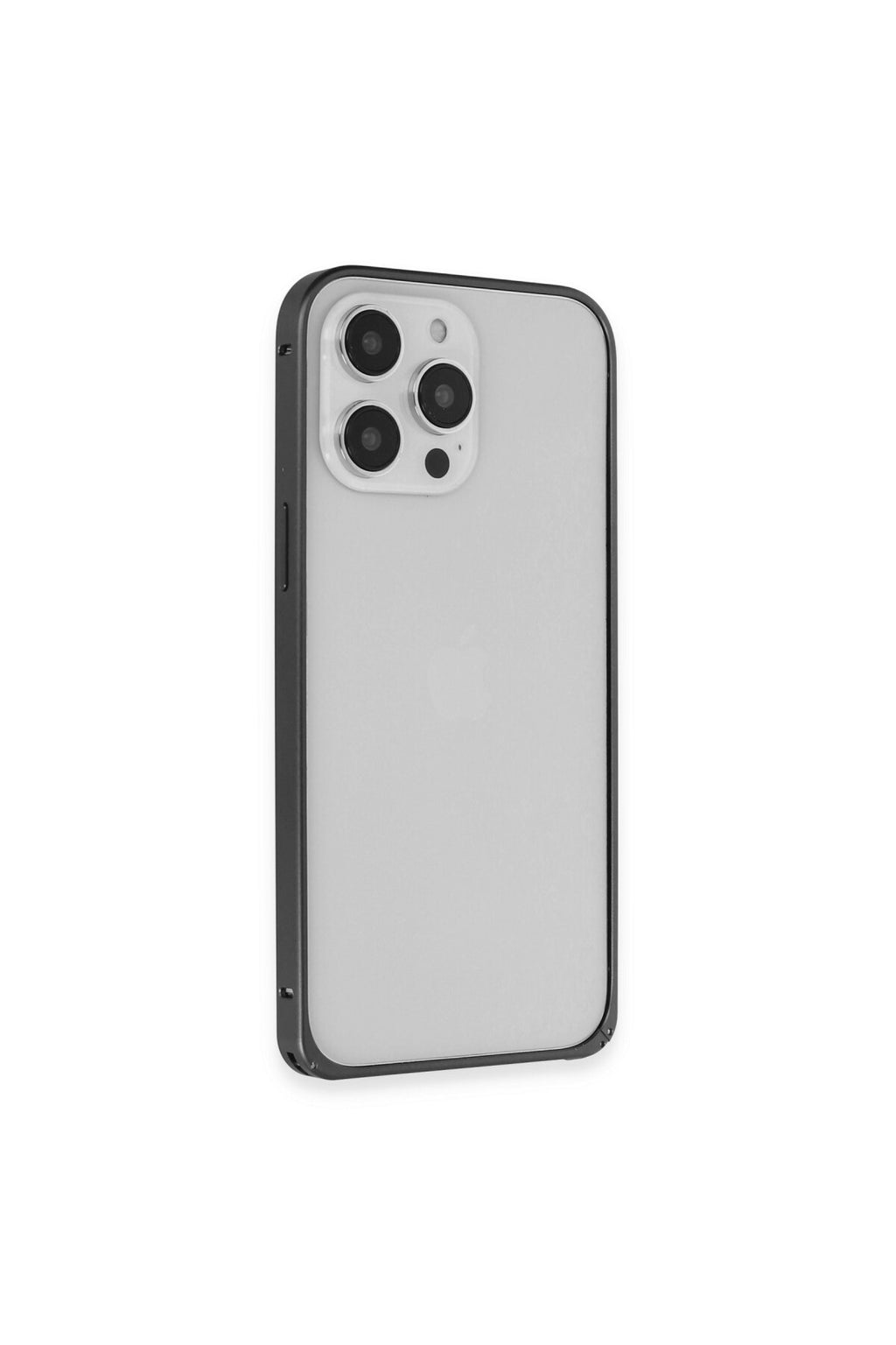 Joko Apple iPhone 15 Pro Max Uyumlu Metal Bumper Mat Kapak - Siyah