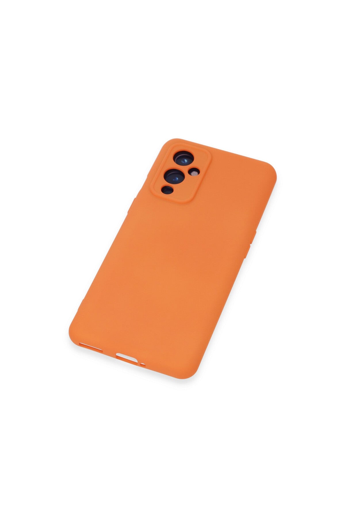 One Plus 9 Kılıf Nano içi Kadife Silikon - Turuncu
