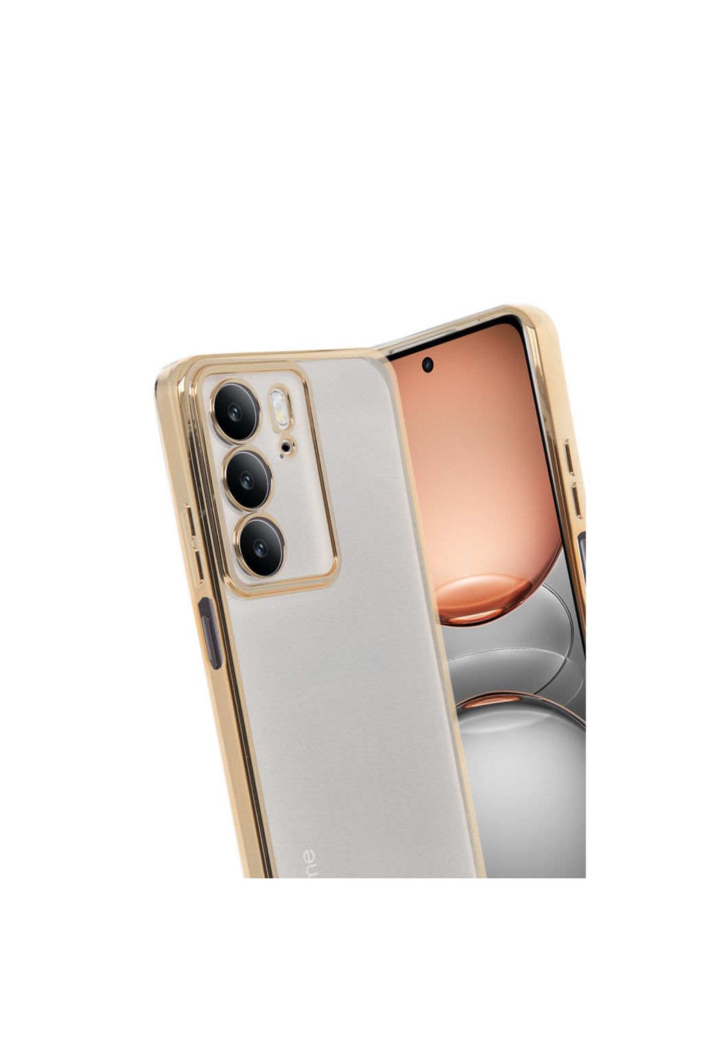 Realme C75 4G Uyumlu Kılıf Lensli Silikon - Gold
