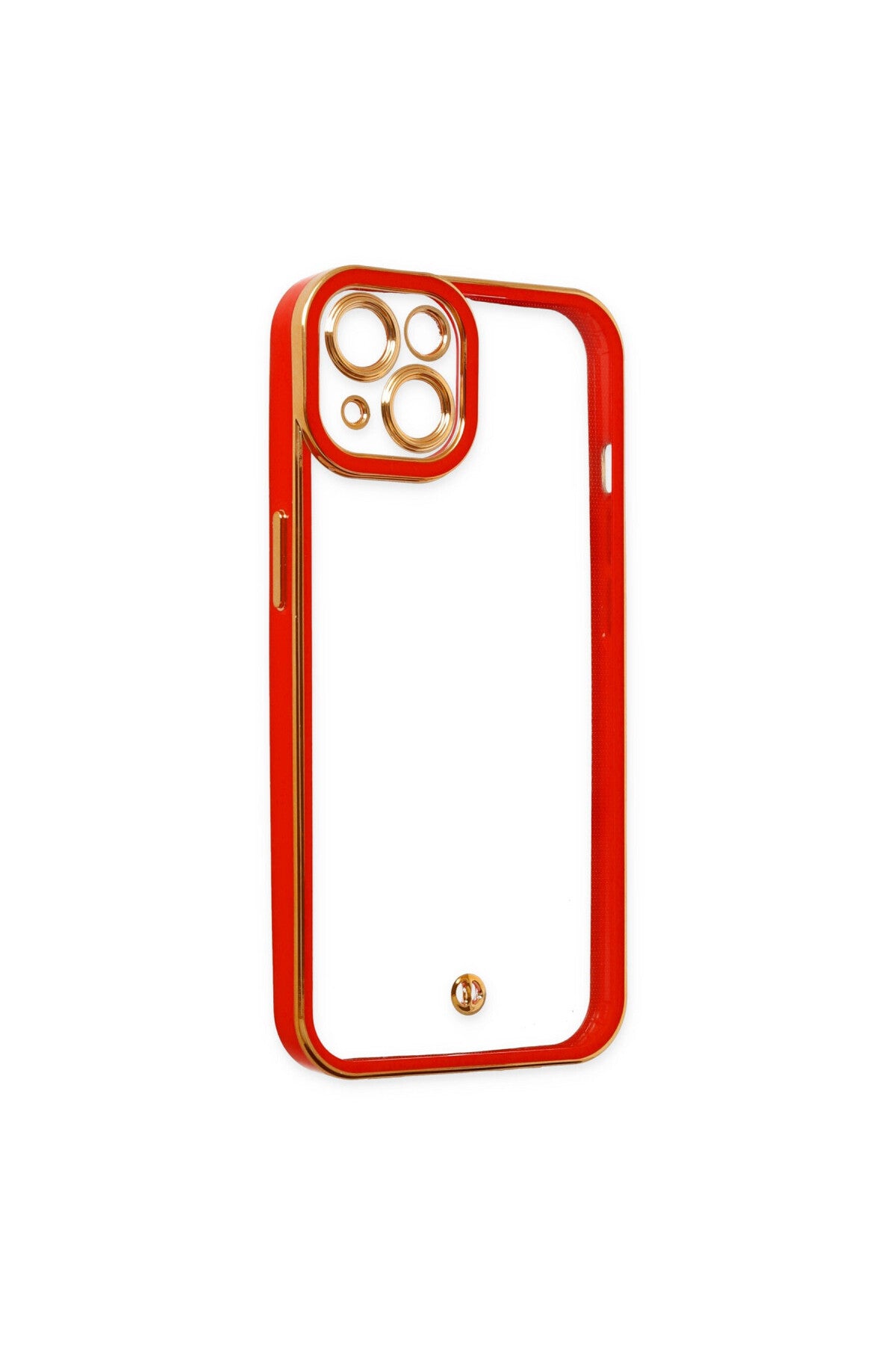 Apple iPhone 14 Plus Uyumlu Kılıf Liva Lens Silikon - Kırmızı