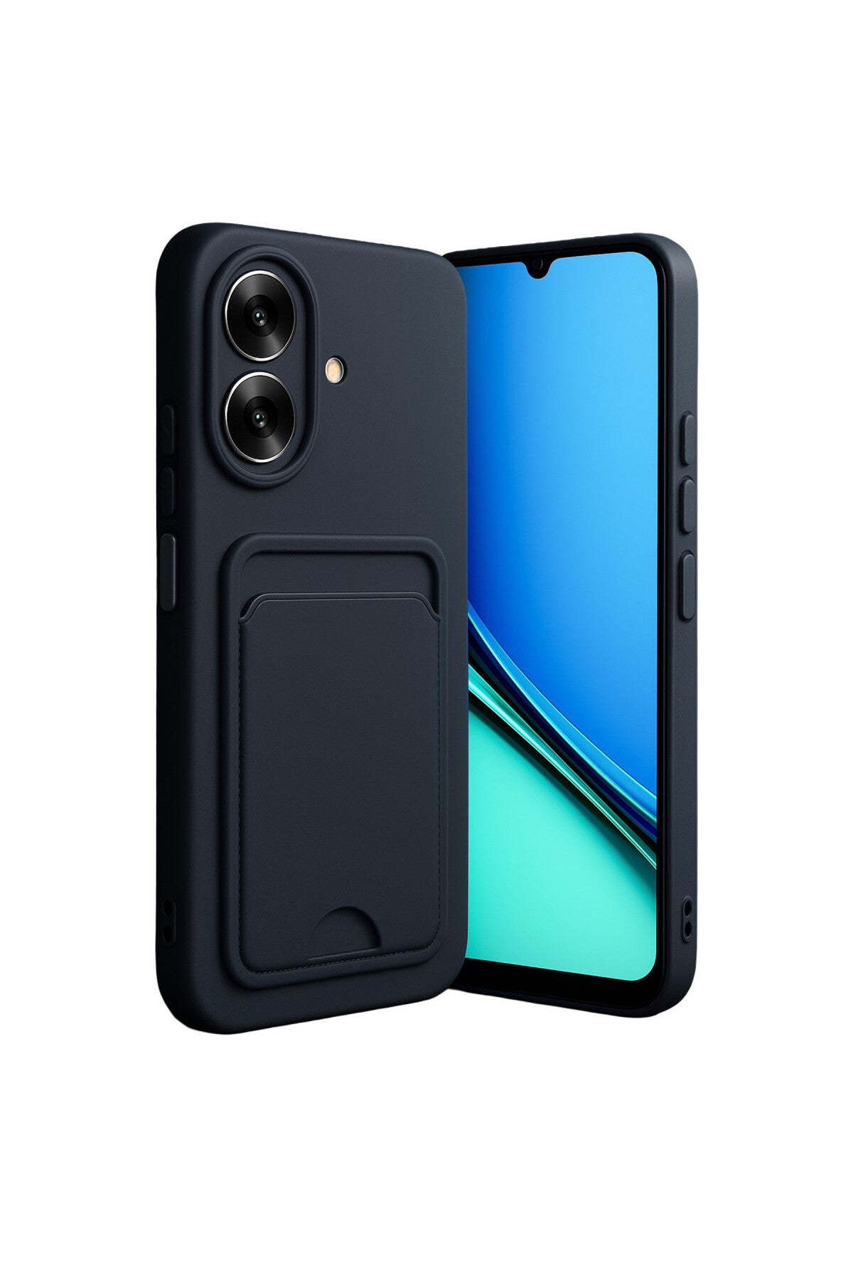 Realme Note 60 Uyumlu Kelvin Kartvizitli Silikon - Siyah