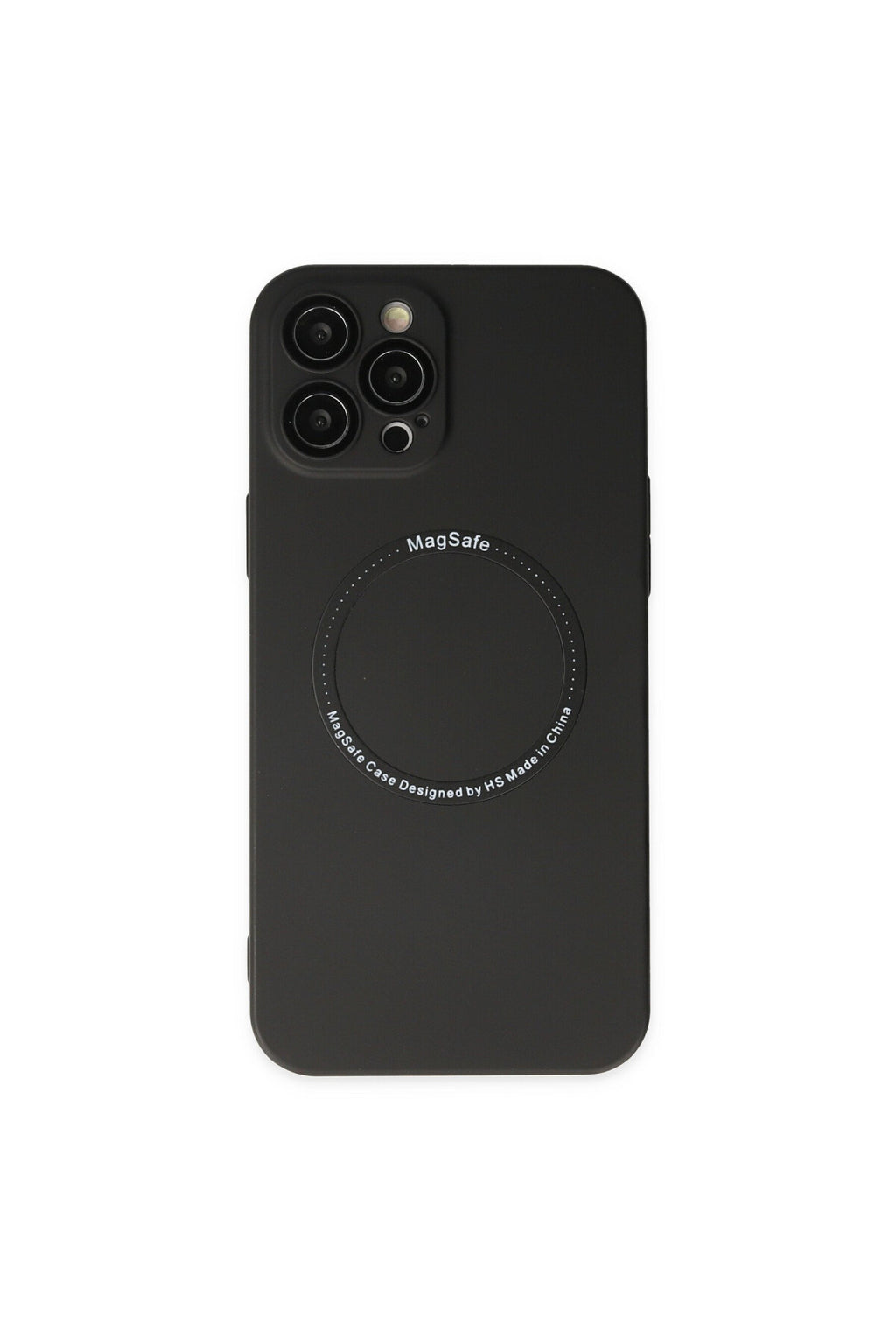 Apple iPhone 12 Pro Uyumlu Kılıf Jack Magneticsafe Lens Silikon - Siyah