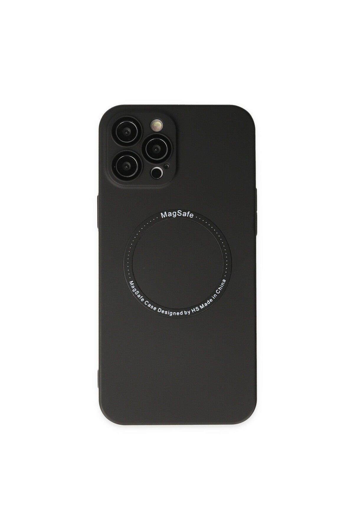 Apple iPhone 12 Pro Uyumlu Kılıf Jack Magneticsafe Lens Silikon - Siyah