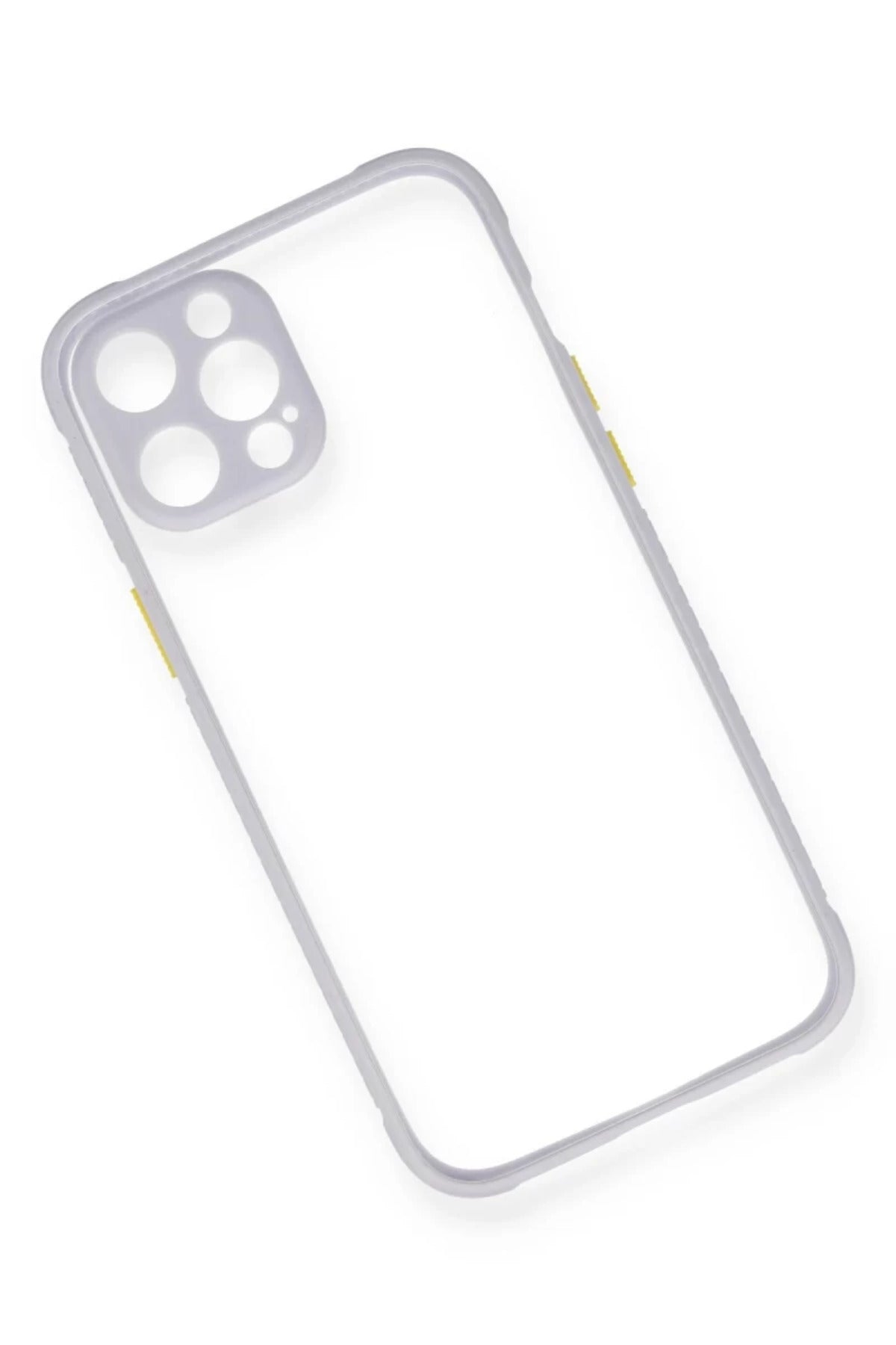 Apple iPhone 12 Uyumlu Kılıf Miami Şeffaf Silikon - Lila