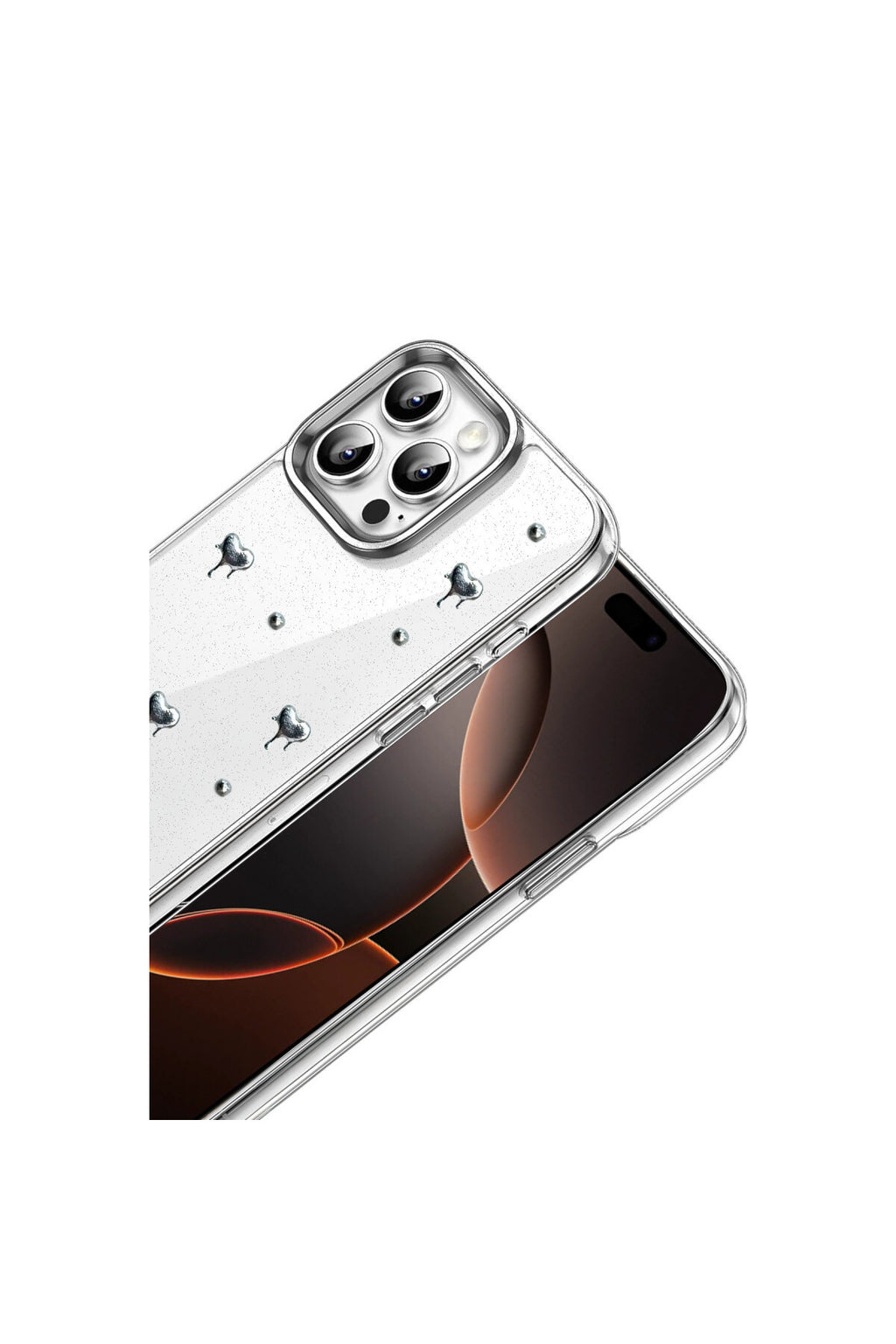 Apple iPhone 16 Pro Max Uyumlu Fiyonk Desenli Kapak - Desen 1