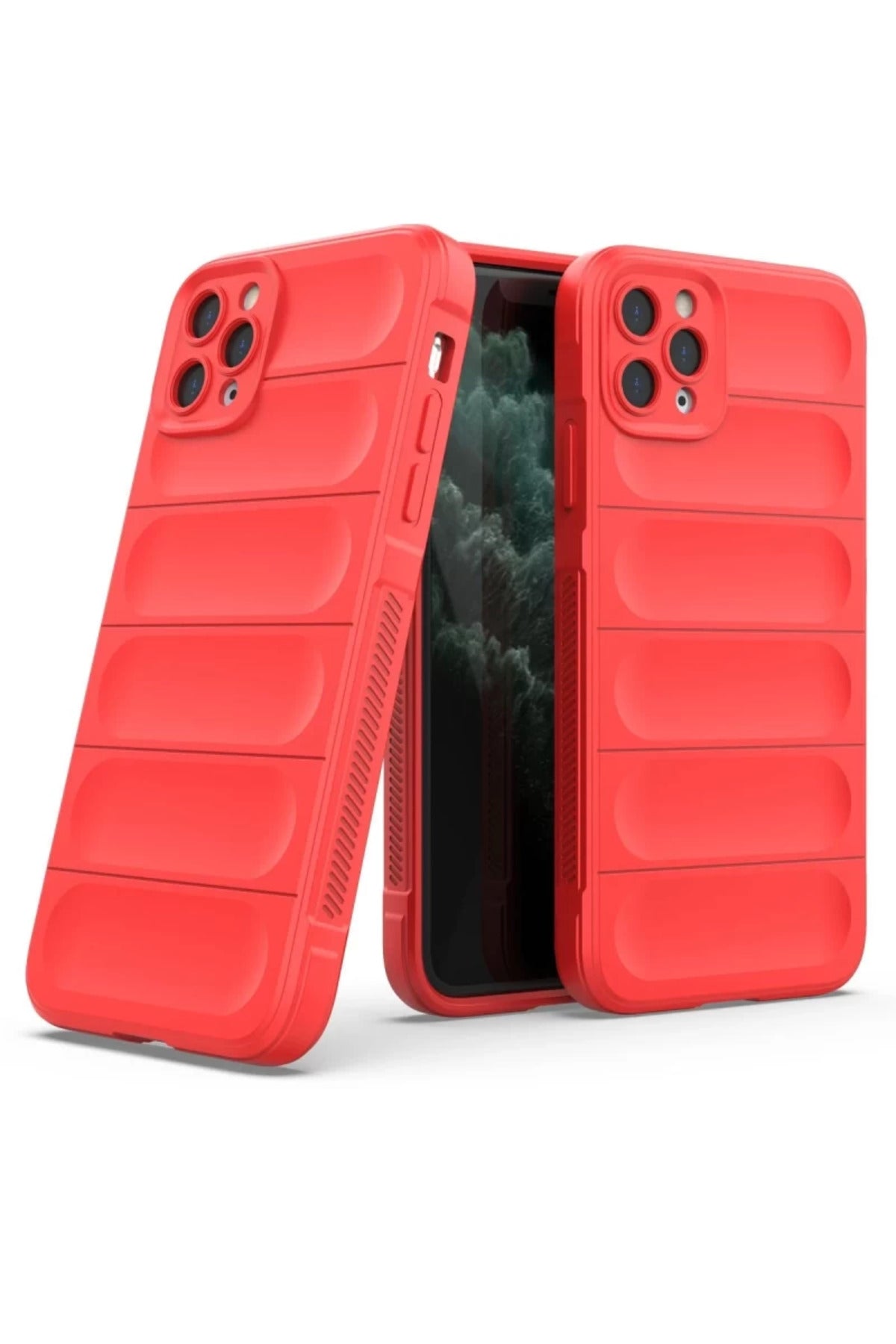 Apple iPhone 11 Pro Uyumlu Kılıf Optimum Silikon - Kırmızı