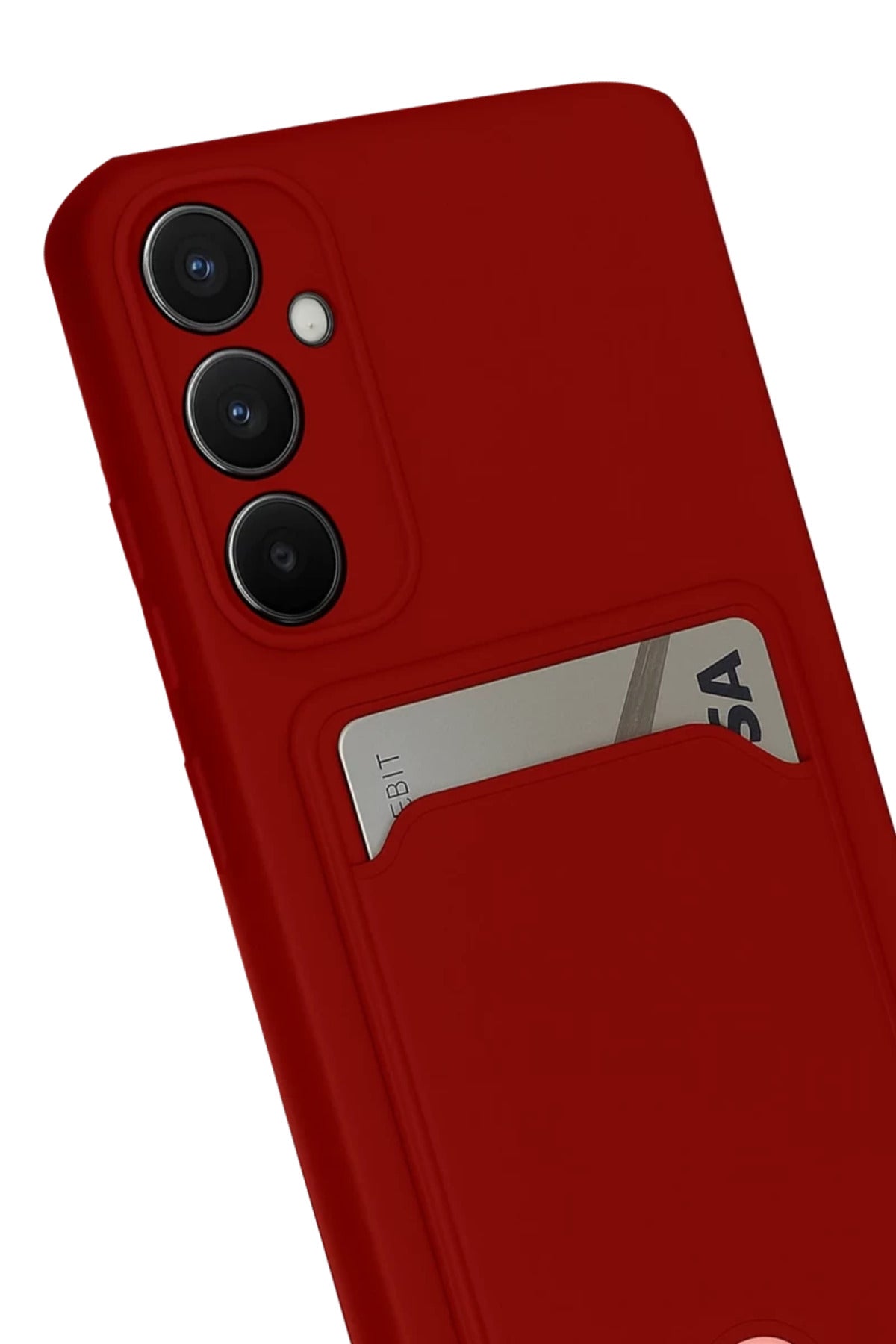 Samsung Galaxy S24 FE Uyumlu Kılıf Kelvin Kartvizitli Silikon - Kırmızı