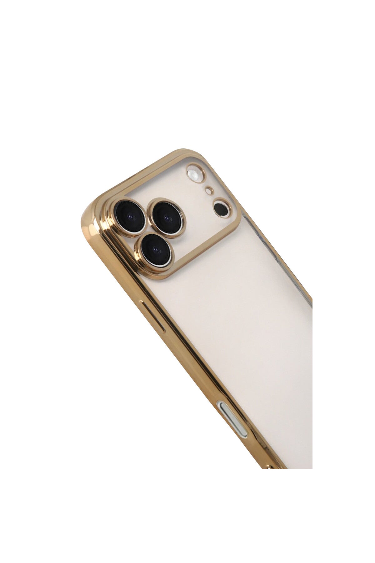 Apple iPhone 17 Pro Uyumlu Lensli Silikon - Gold