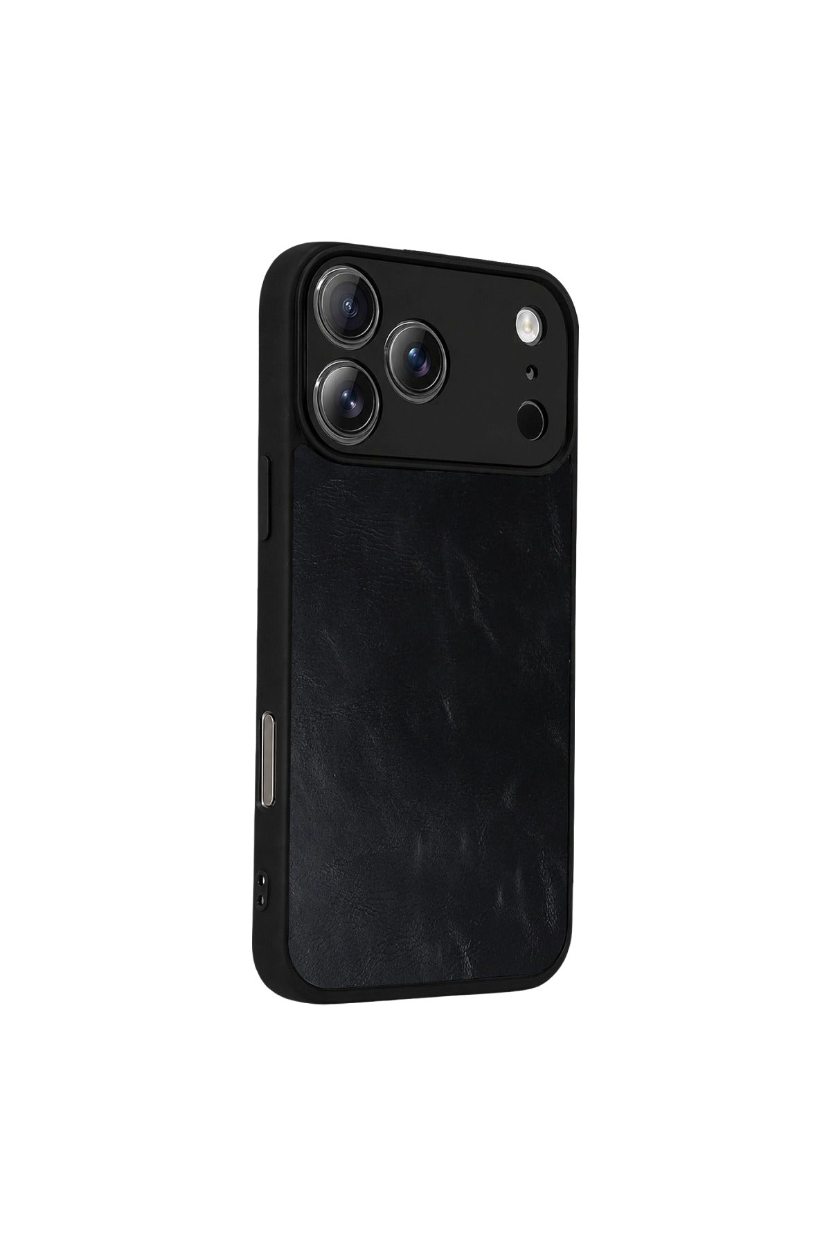 Apple iPhone 17 Pro Uyumlu Aras Deri Kapak - Siyah
