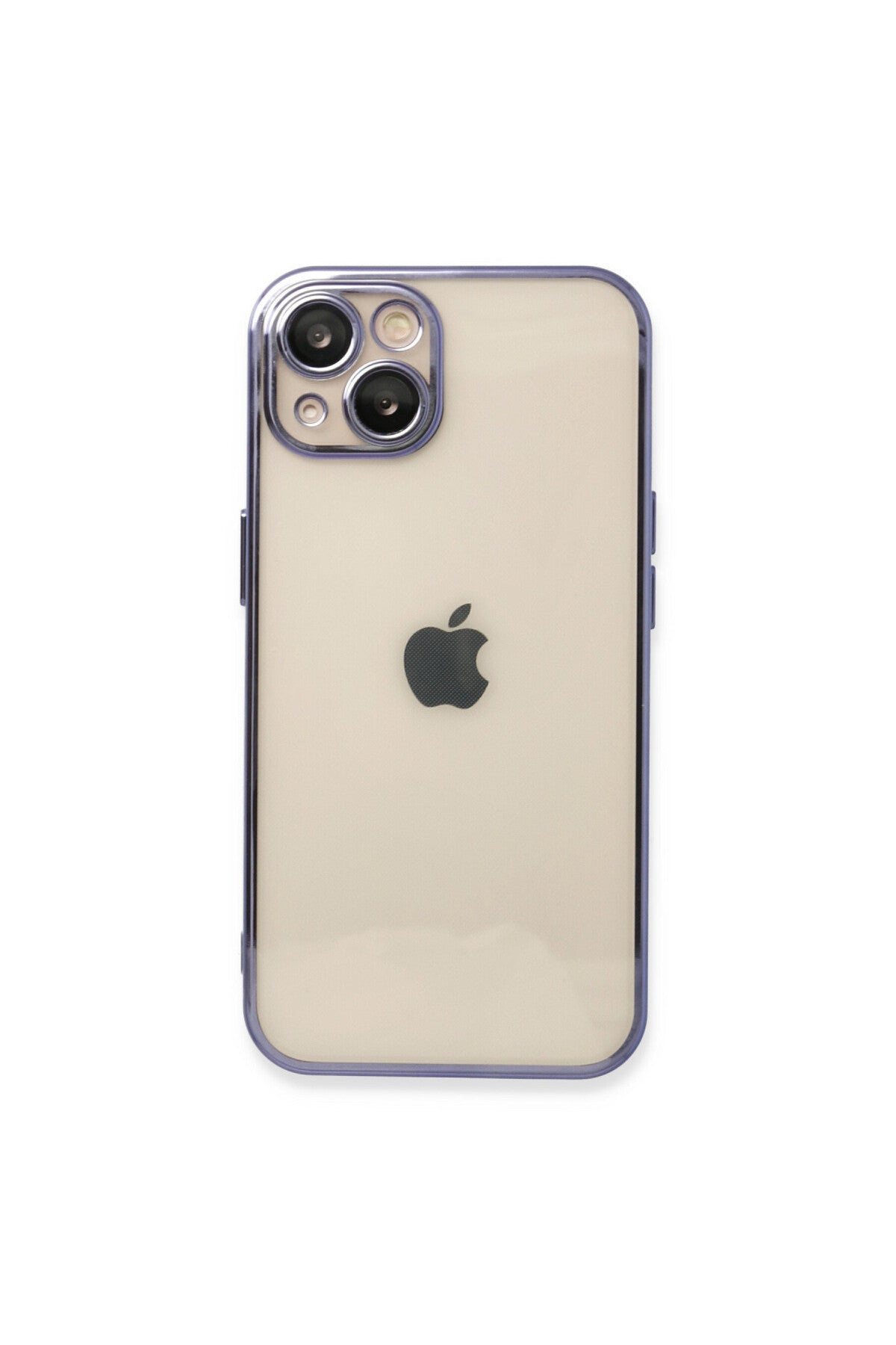 Apple iPhone 14 Uyumlu Kılıf Lensli Silikon - Mor