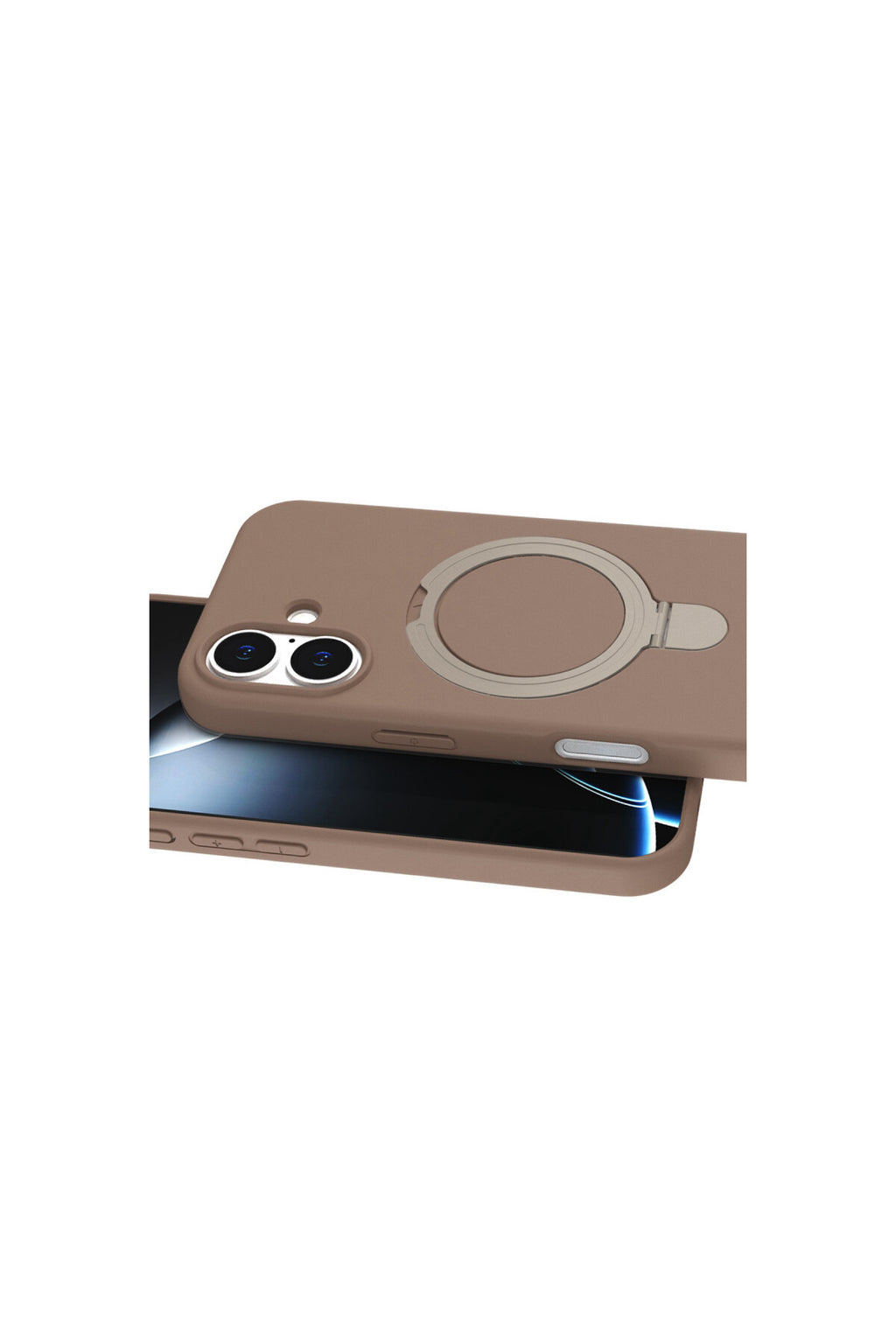 Apple iPhone 17 Uyumlu Regal Magsafe Standlı Kapak - Çöl Titanyum