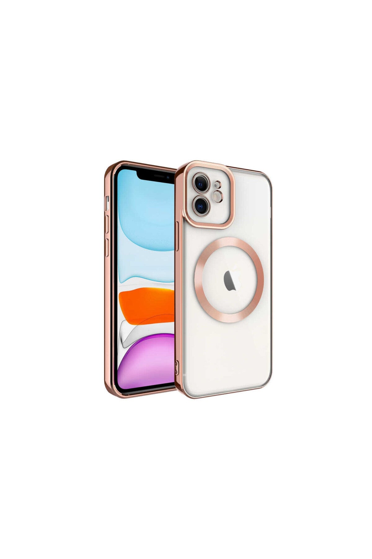 Apple iPhone 12 Uyumlu Kılıf Kross Magneticsafe Kapak - Rose