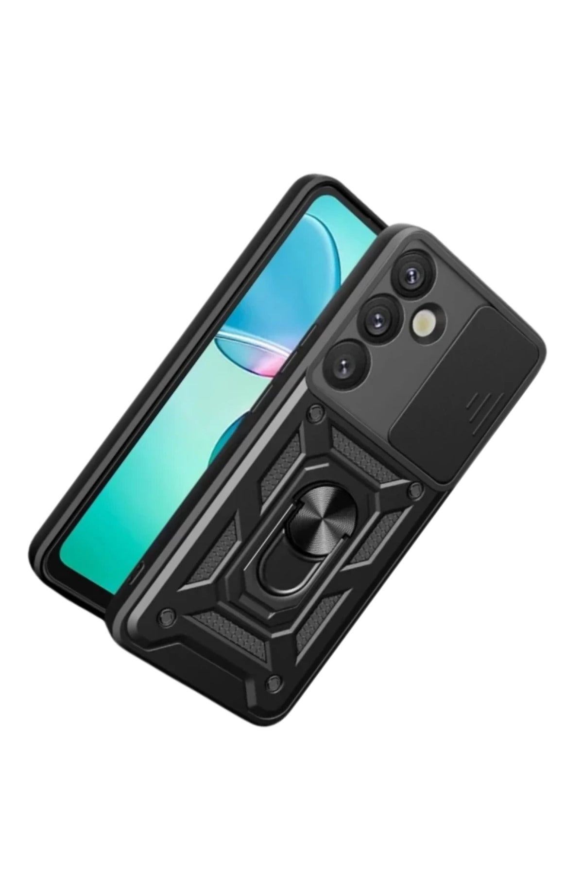 Samsung Galaxy S26 Plus Uyumlu Pars Lens Yüzüklü Silikon - Siyah
