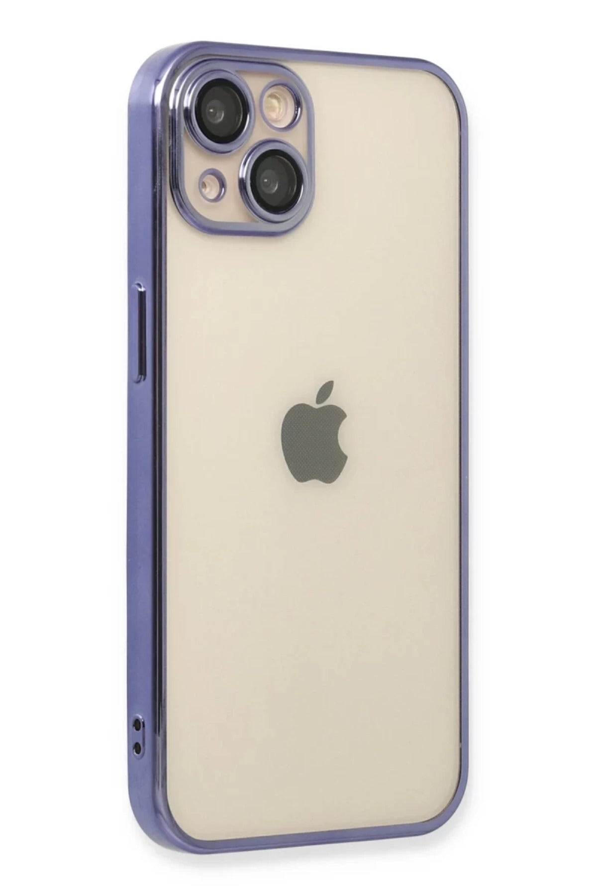 Apple iPhone 14 Uyumlu Kılıf Lensli Silikon - Mor