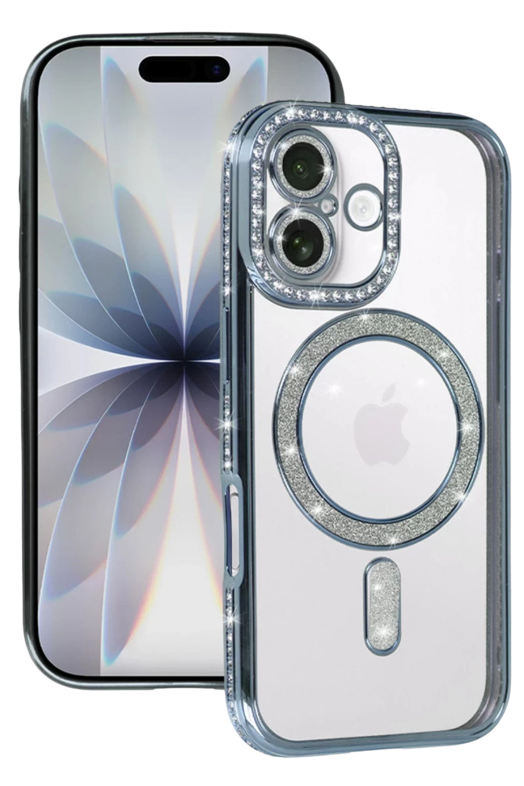 Apple iPhone 17 Uyumlu Joke Simli Magneticsafe Kılıf - Mavi