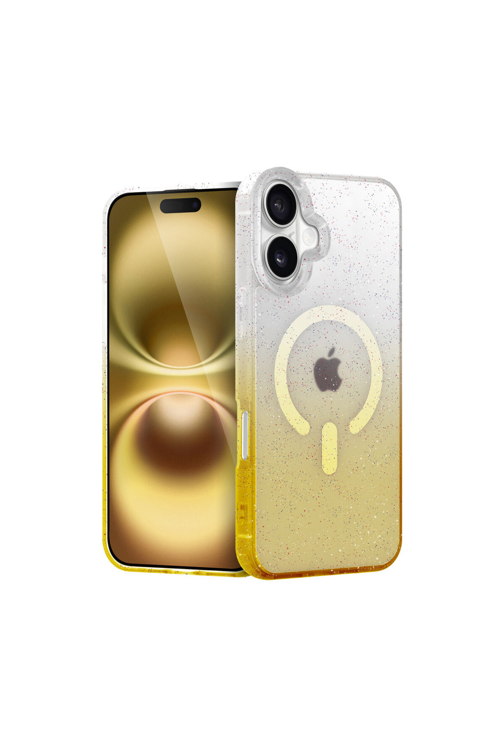 Apple iPhone 16 Plus Uyumlu Pummel Shiny Magsafe Kapak - Gold