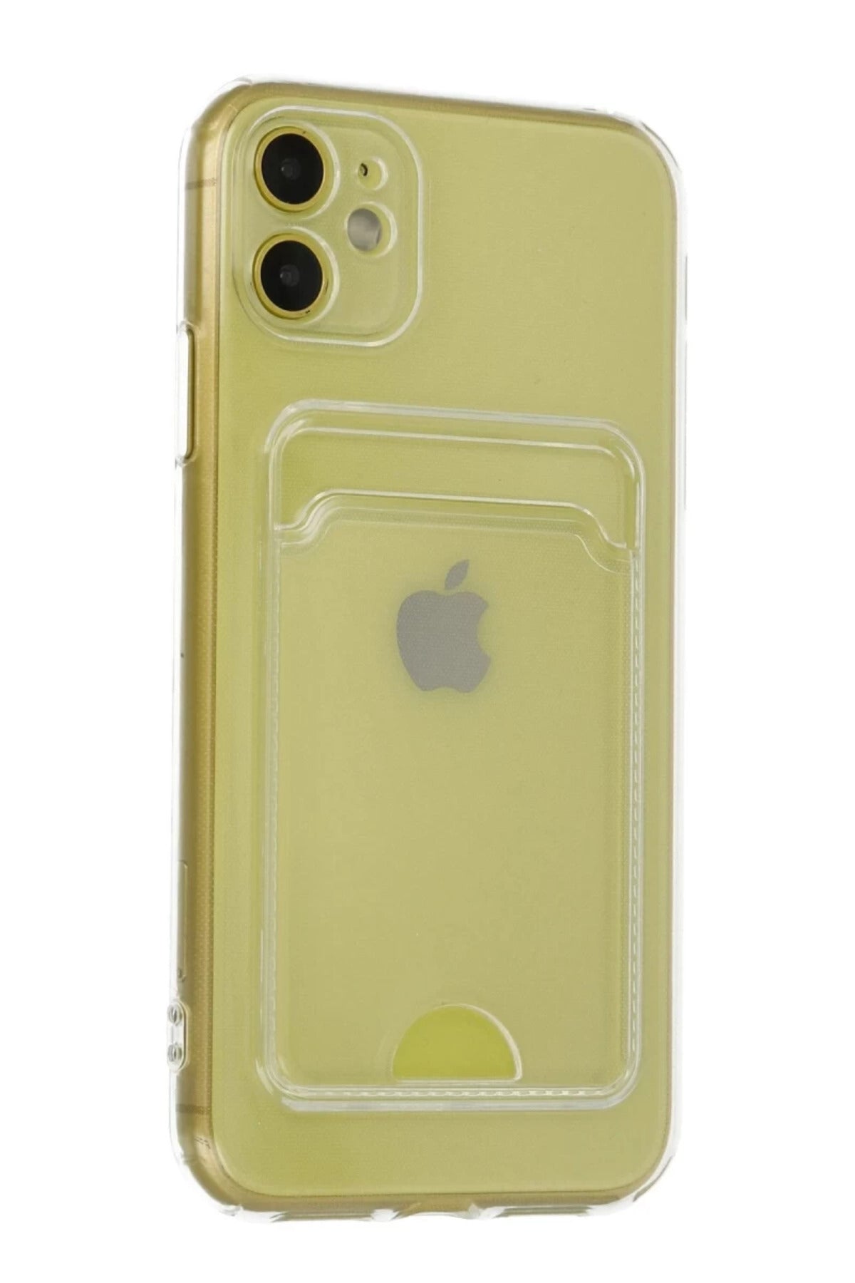 Apple iPhone 11 Uyumlu Kılıf Kart Şeffaf Silikon - Şeffaf