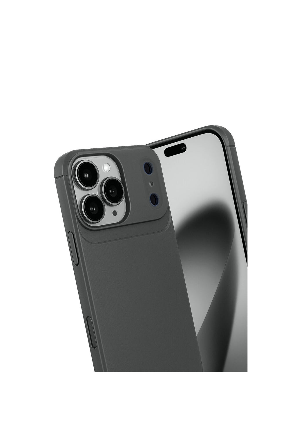 Apple iPhone 17 Pro Uyumlu Auto Focus Karbon Kapak - Gri