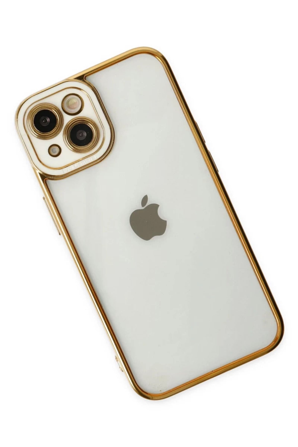 Apple iPhone 14 Plus Uyumlu Kılıf Liva Lens Silikon - Beyaz