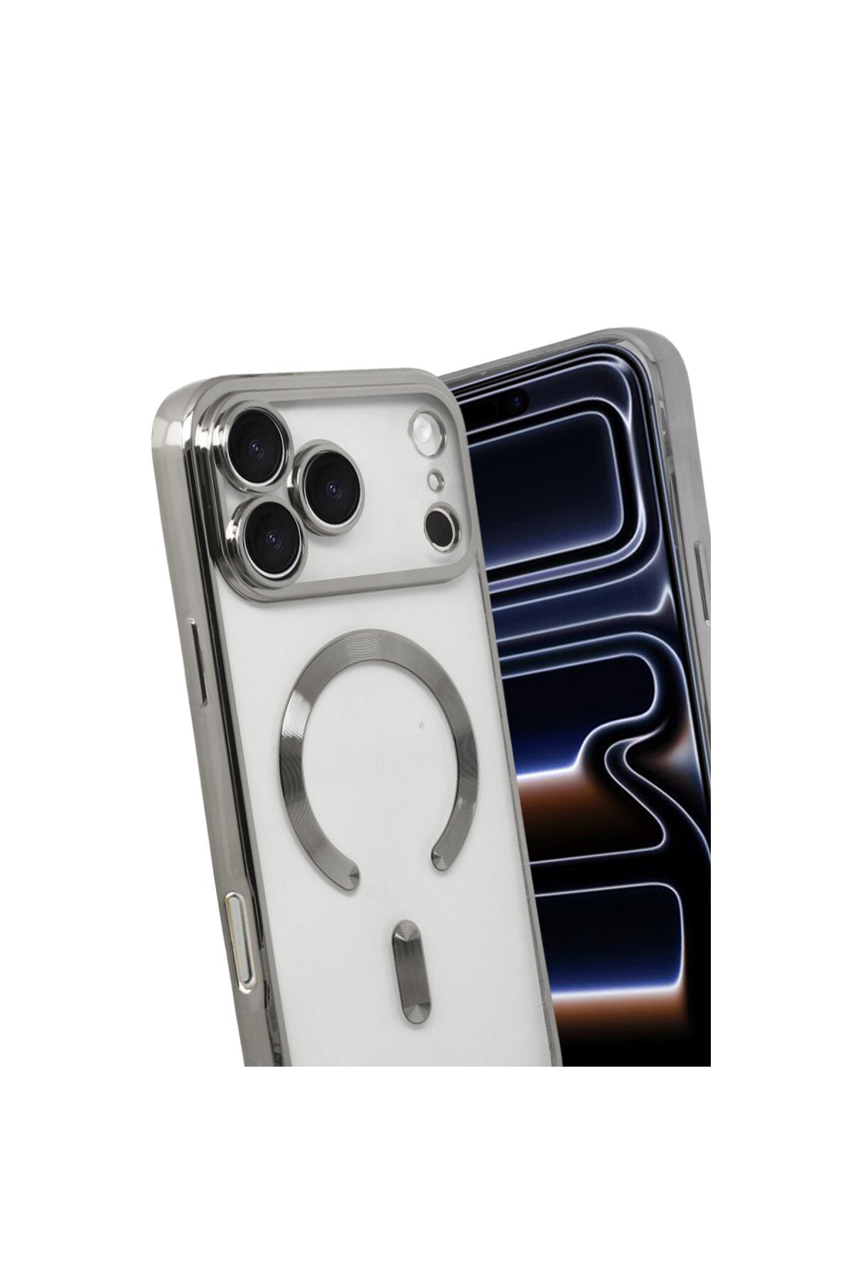 Apple iPhone 17 Pro Uyumlu Kross Magneticsafe Kapak - Gümüş