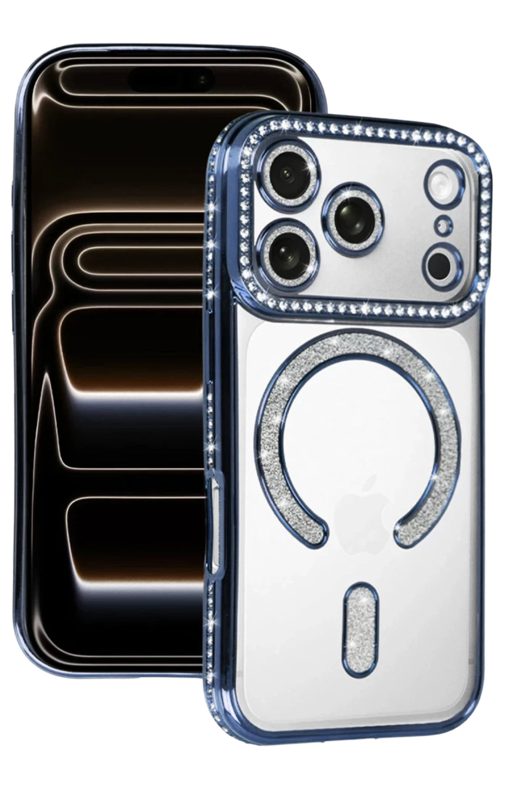 Apple iPhone 17 Pro Uyumlu Joke Simli Magneticsafe Kılıf - Mavi