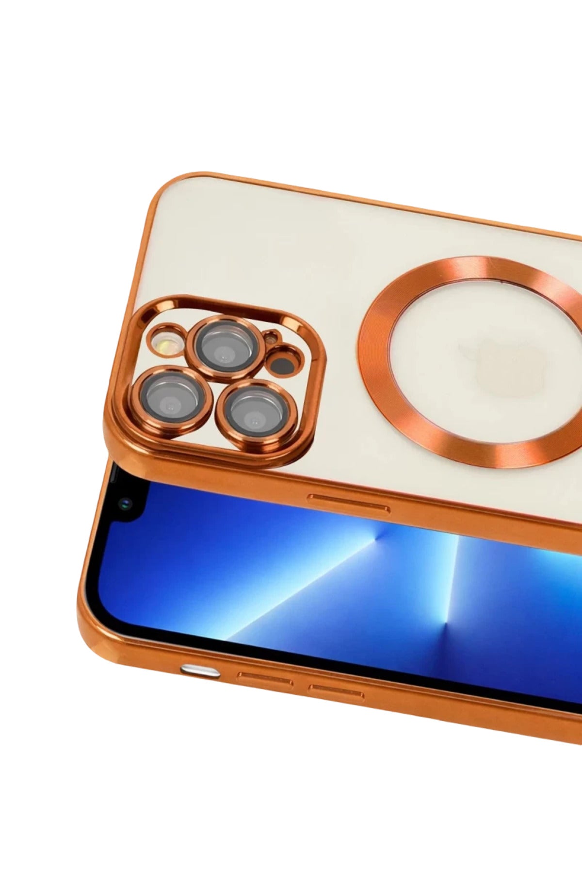 Apple iPhone 13 Pro Uyumlu Kılıf Kross Magneticsafe Kapak - Turuncu
