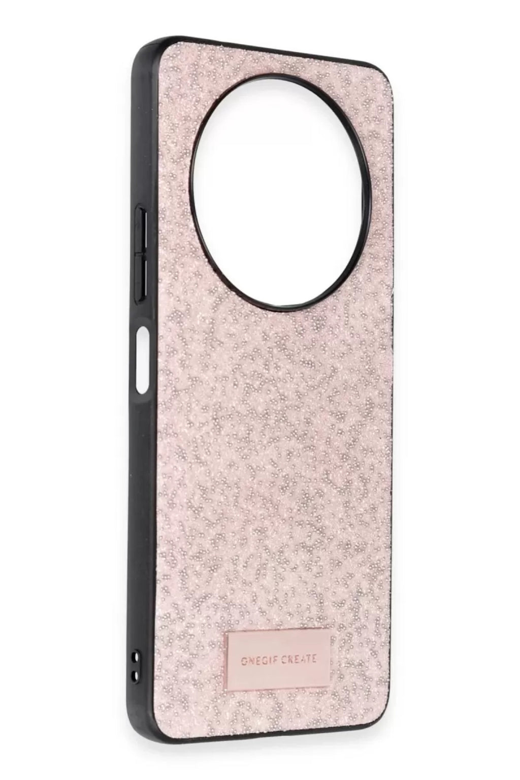 Onegif Xiaomi Redmi A3 4G Uyumlu Bright Simli Kapak - Pembe