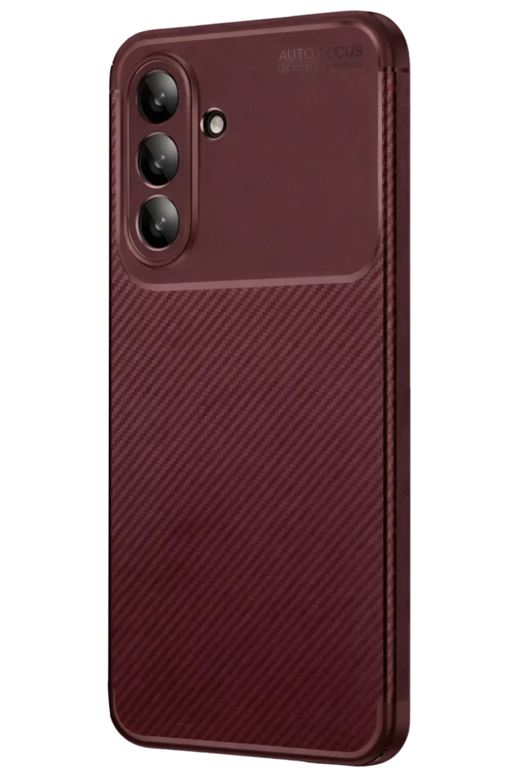 Samsung Galaxy A36 Uyumlu Kılıf Auto Focus Karbon Kapak - Bordo