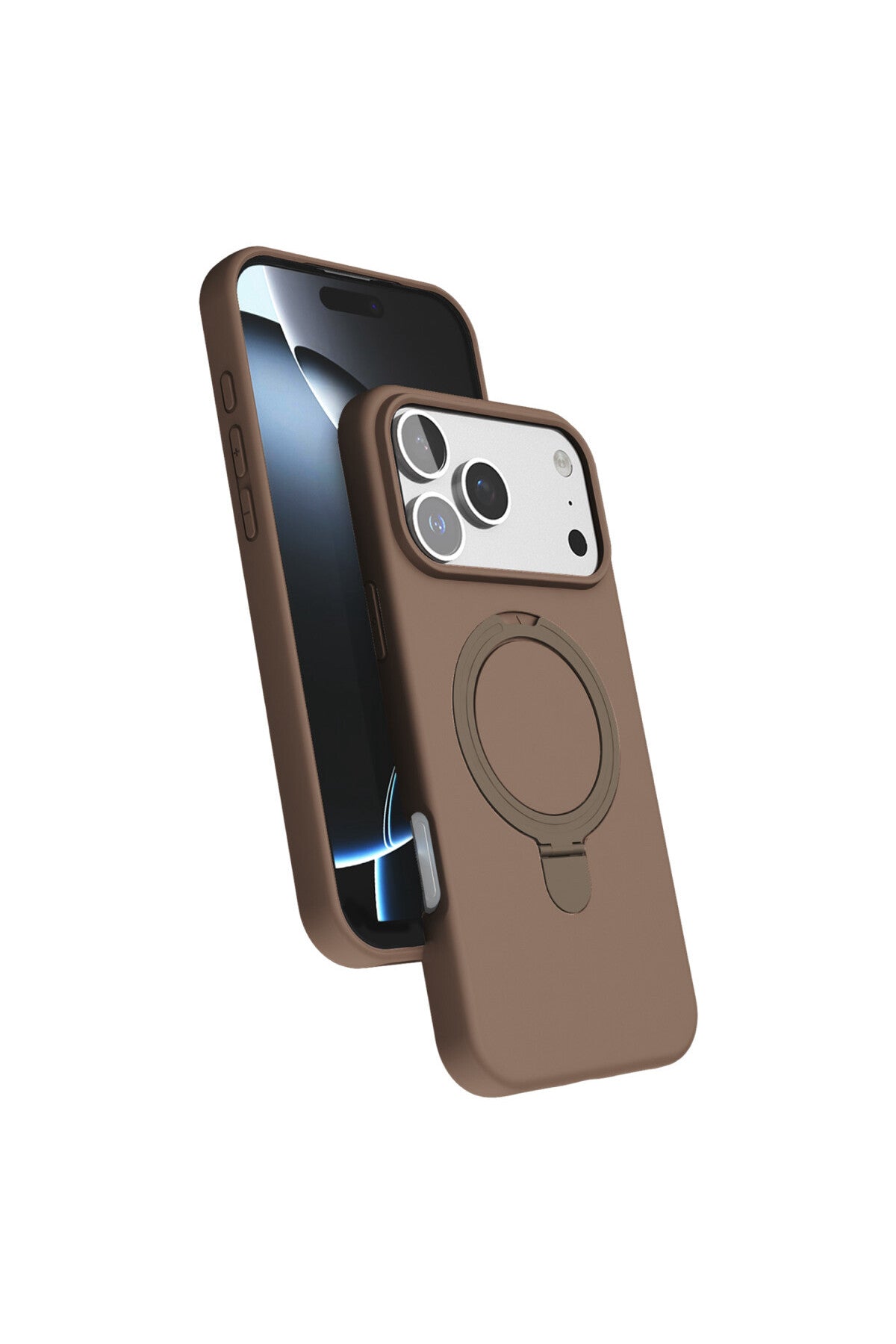 Apple iPhone 17 Pro Uyumlu Regal Magsafe Standlı Kapak - Çöl Titanyum
