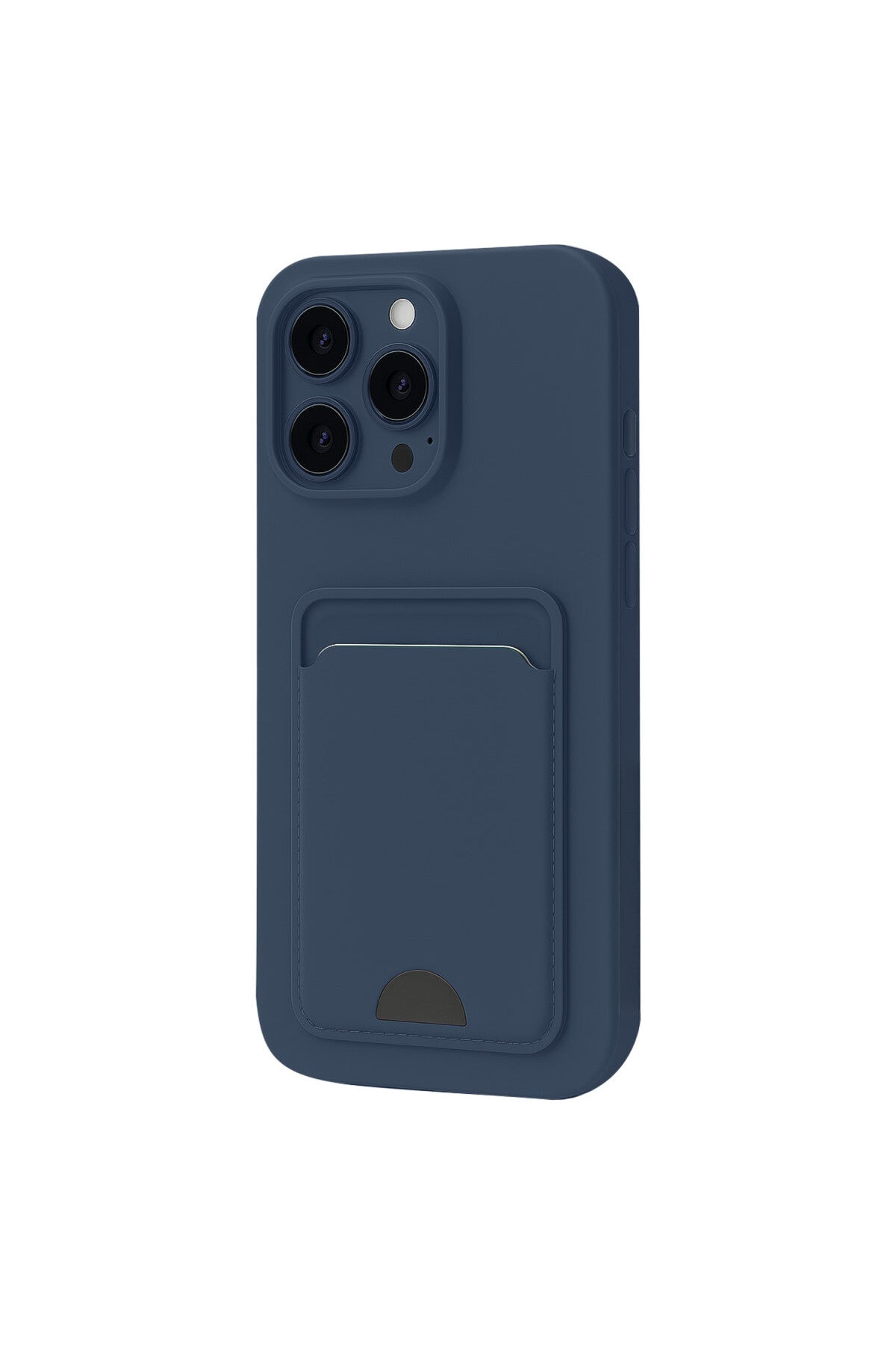Apple iPhone 16 Plus Uyumlu Kılıf Kelvin Kartvizitli Silikon - Lacivert