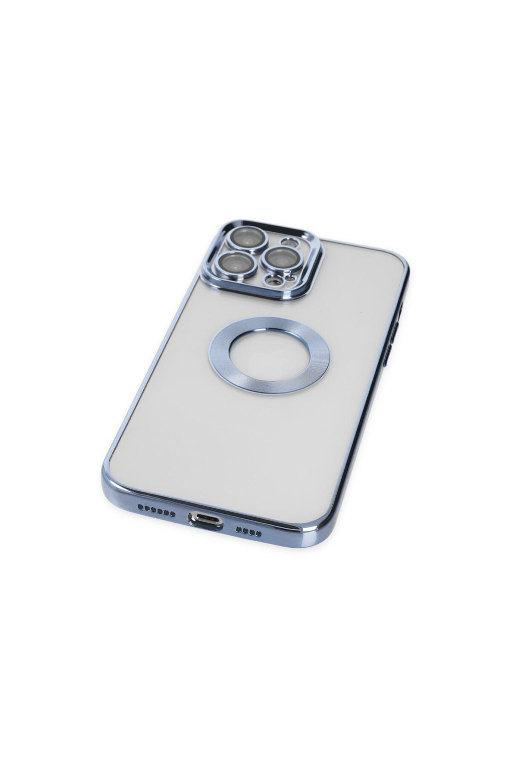 Apple iPhone 14 Pro Uyumlu Kılıf Slot Silikon - Sierra Blue
