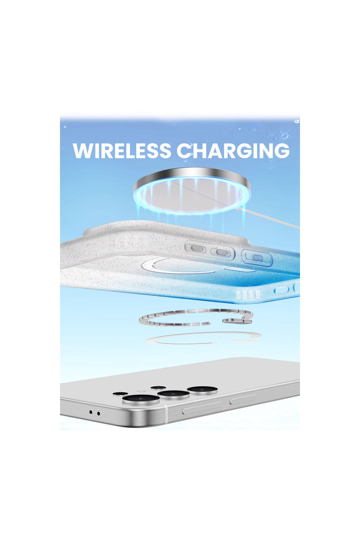 Samsung Galaxy S25 Plus Uyumlu Pummel Shiny Magsafe Kapak - Mavi