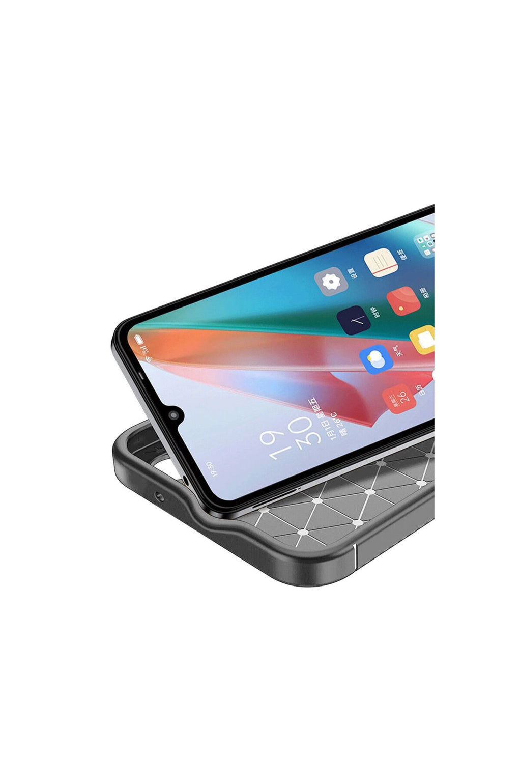 Samsung Galaxy A06 Uyumlu Kılıf Auto Focus Karbon Kapak - Gri