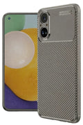 Realme 12 Lite Uyumlu Kılıf Auto Focus Karbon Kapak - Gri