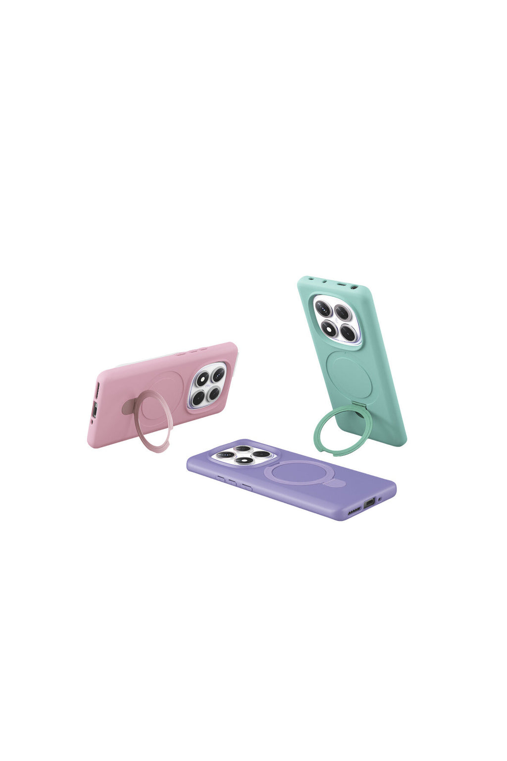 Xiaomi Redmi Note 14 Pro 5G Uyumlu Regal Magsafe Standlı Kapak - Açık Pembe