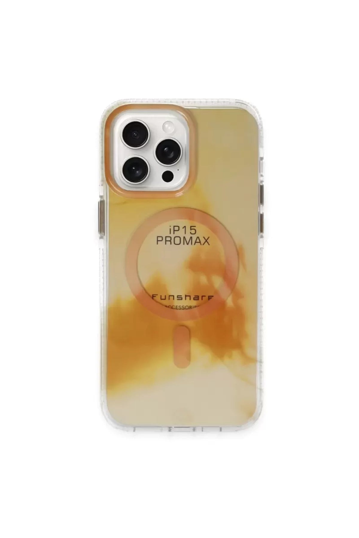 Joko Apple iPhone 15 Pro Max Uyumlu Phantom Magsafe Kapak - Gold