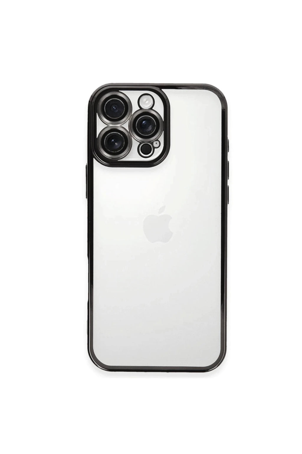 Apple iPhone 16 Pro Uyumlu Kılıf Lensli Silikon - Siyah