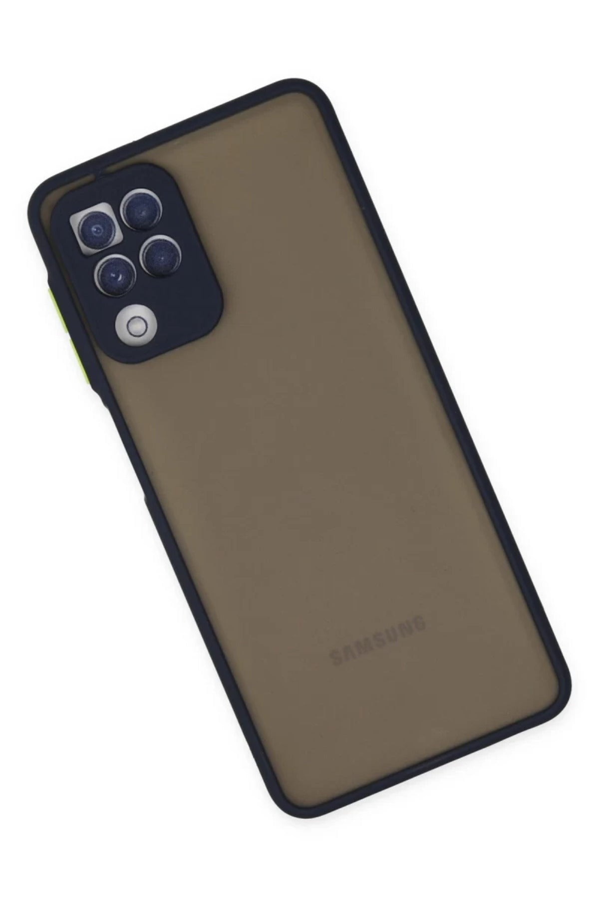 Samsung Galaxy A22 Uyumlu Kılıf Montreal Silikon Kapak - Lacivert