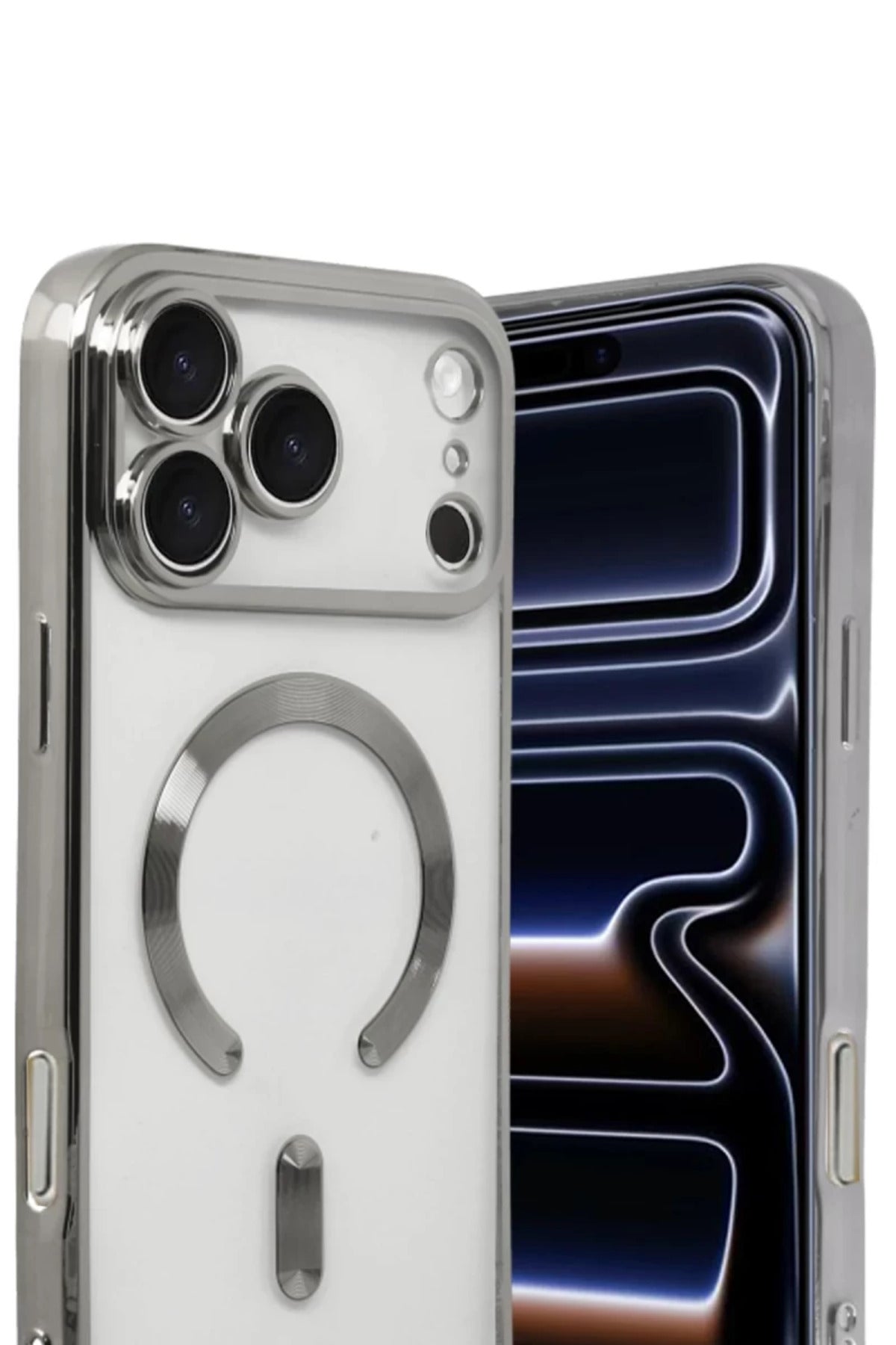 Apple iPhone 17 Pro Uyumlu Kross Magneticsafe Kapak - Gümüş