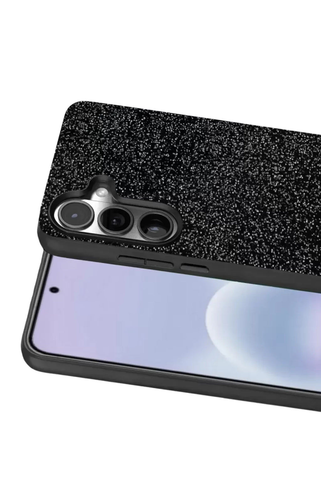 Onegif Samsung Galaxy A57 5G Uyumlu Bright Simli Kapak - Siyah