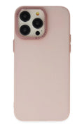 Apple iPhone 13 Pro Max Uyumlu Kılıf Modos Metal Kapak - Pembe