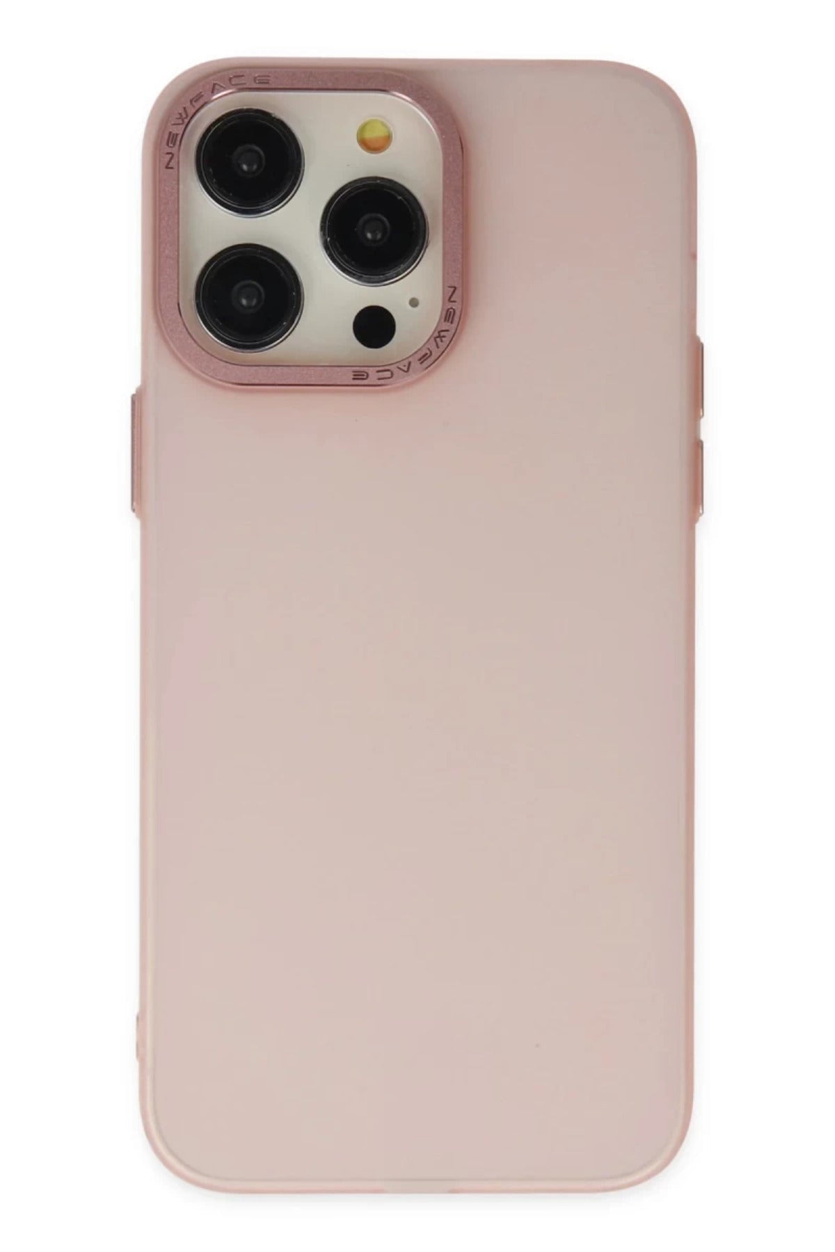 Apple iPhone 13 Pro Max Uyumlu Kılıf Modos Metal Kapak - Pembe