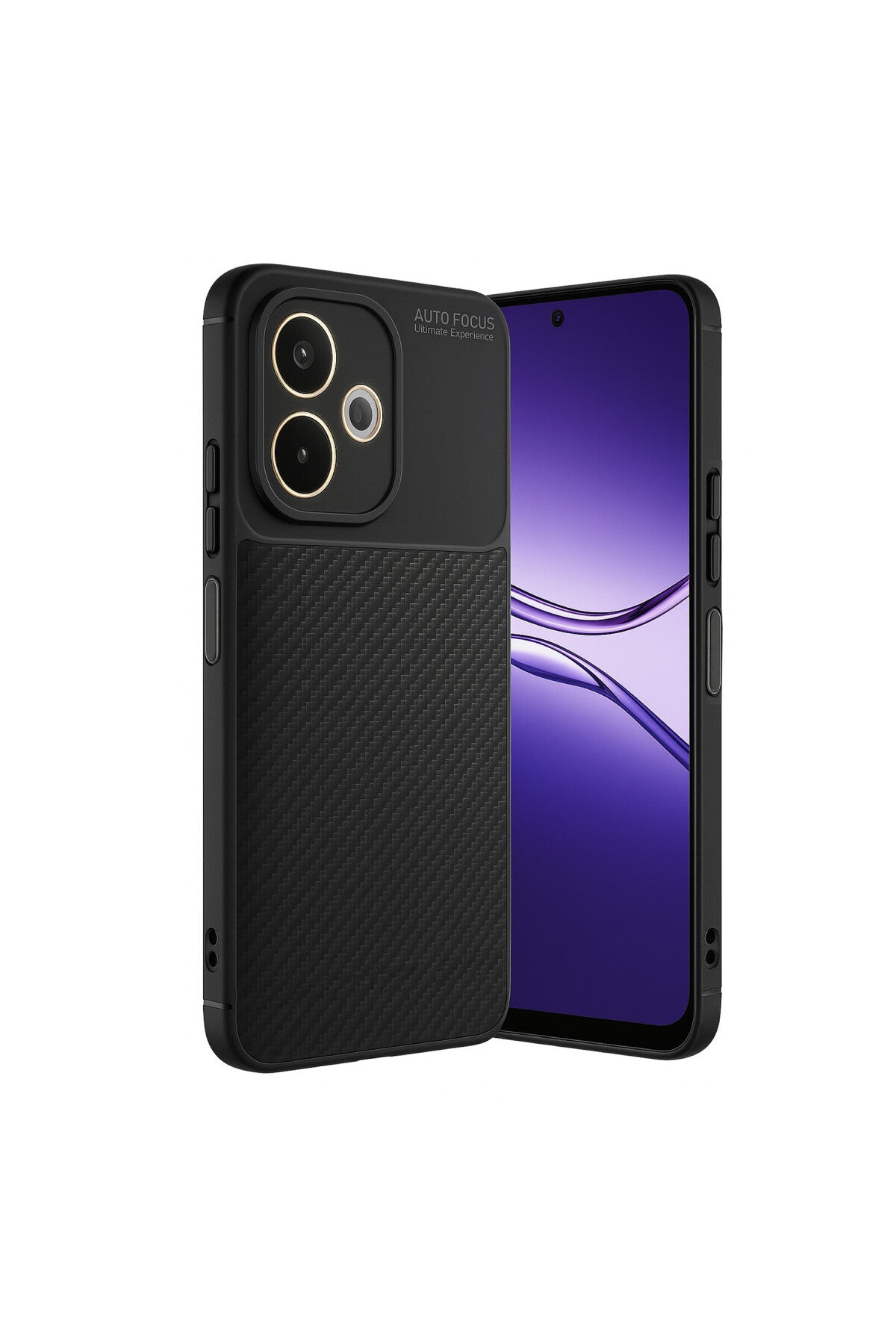 Oppo A5 Pro 4G Uyumlu Kılıf Auto Focus Karbon Kapak - Siyah