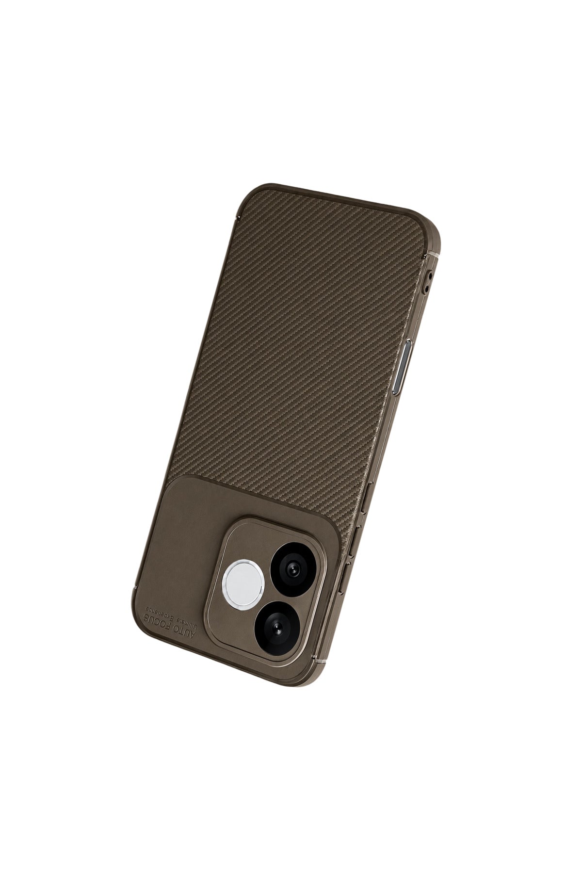 Huawei Honor 600 Lite Uyumlu Auto Focus Karbon Kapak - Kahverengi