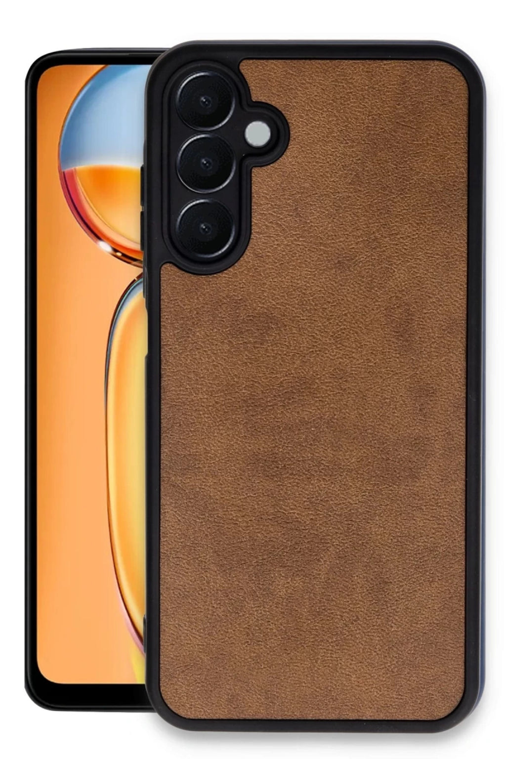 Samsung Galaxy A35 5G Uyumlu Kılıf Aras Deri Kapak - Taba