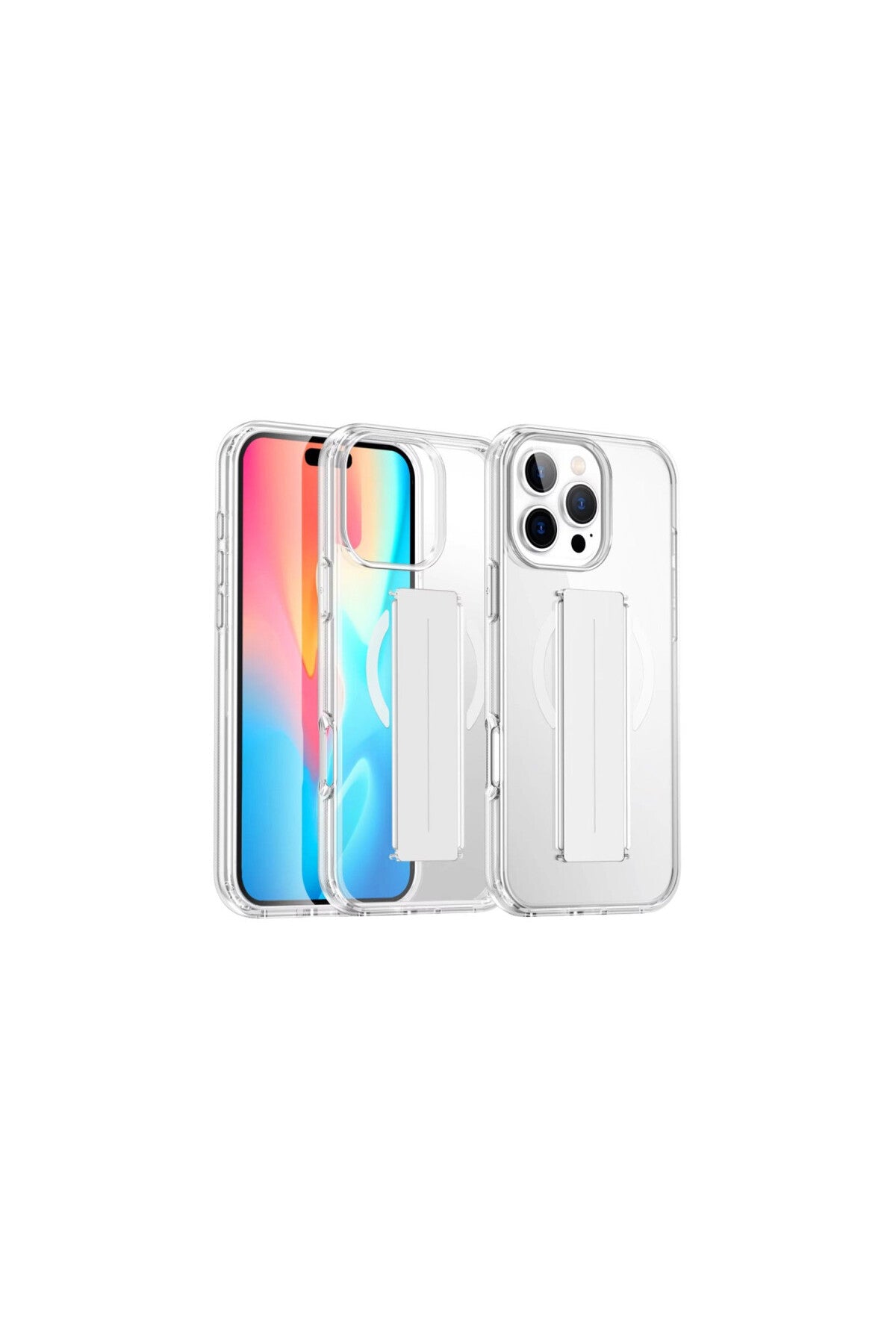 Joko Apple iPhone 16 Pro Max Uyumlu Kılıf Alfa Magsafe Standlı Kapak - Şeffaf