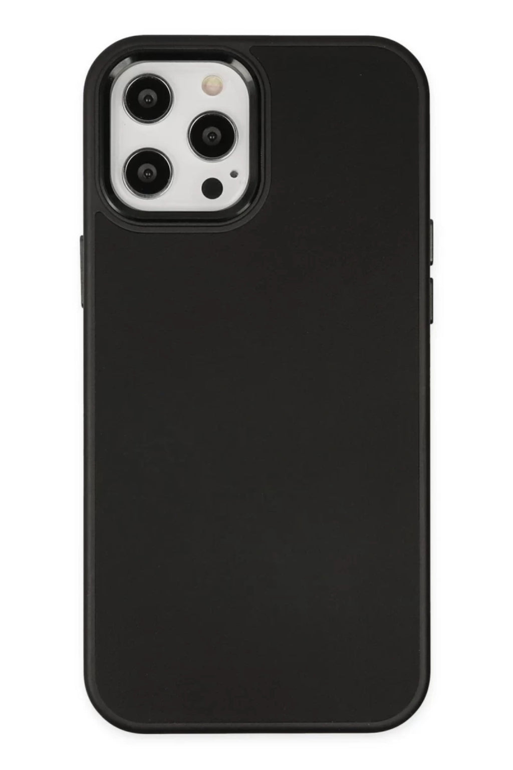 Apple iPhone 12 Pro Max Uyumlu Kılıf Asya Deri Silikon - Siyah
