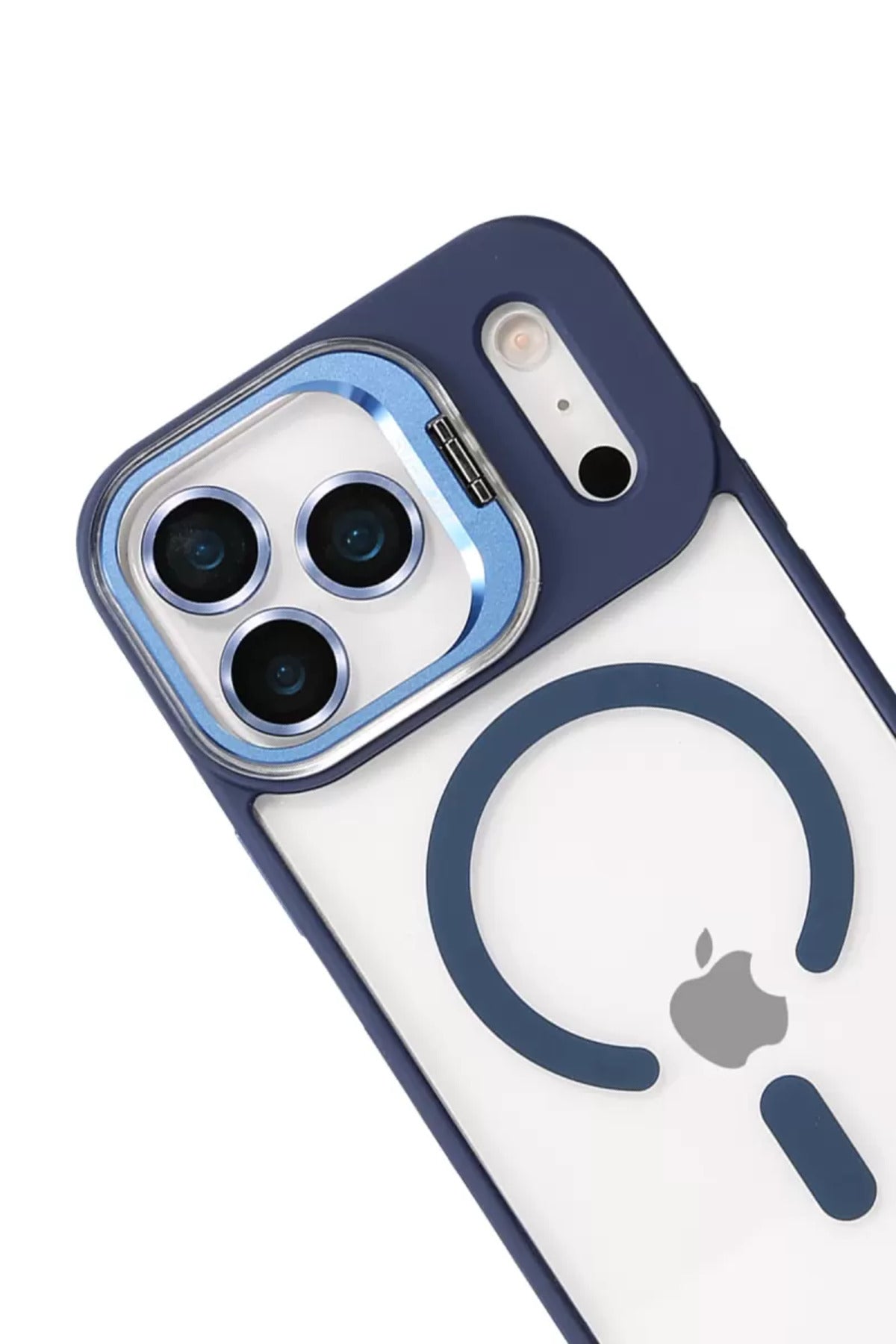 Joko Apple iPhone 17 Pro Max Uyumlu Remim Lensli Magsafe Standlı Kapak - Lacivert